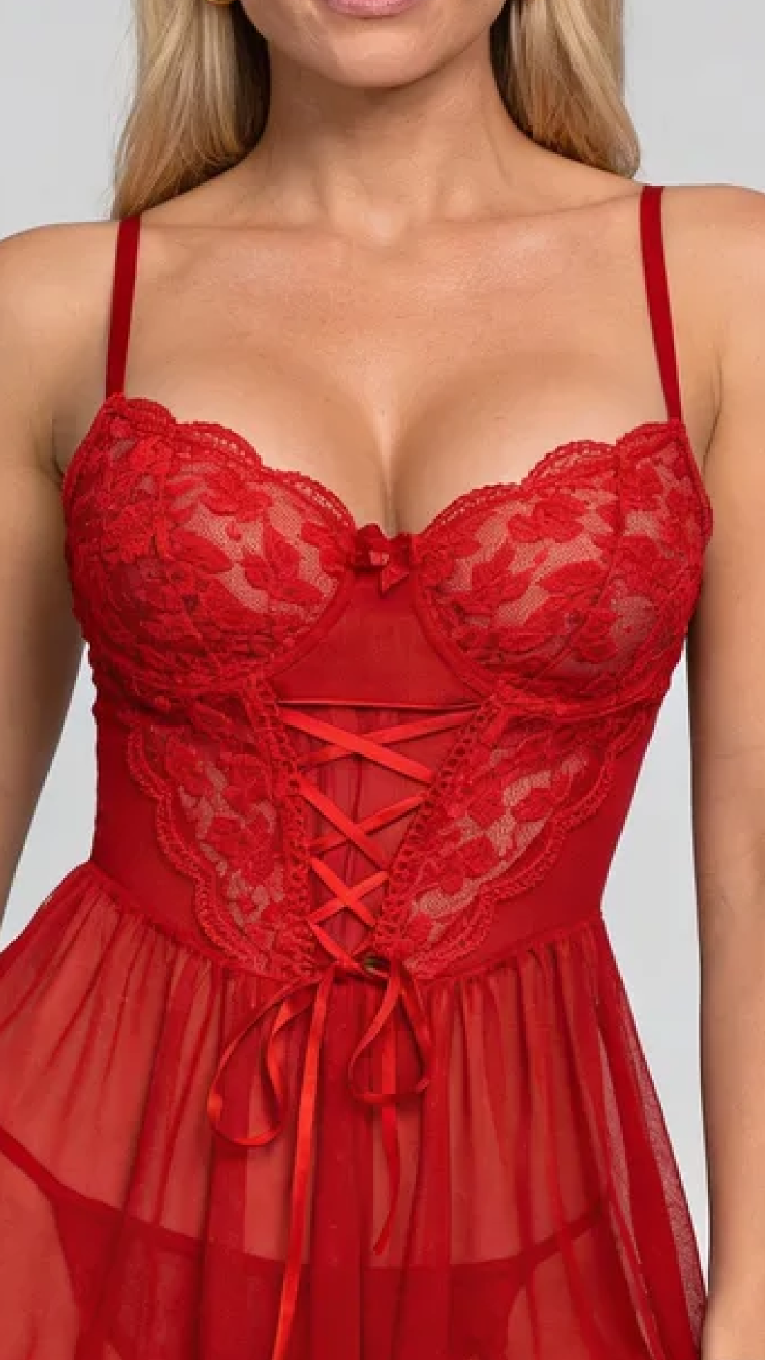 Nova Elegante Camicia da Notte con Motivo Floreale