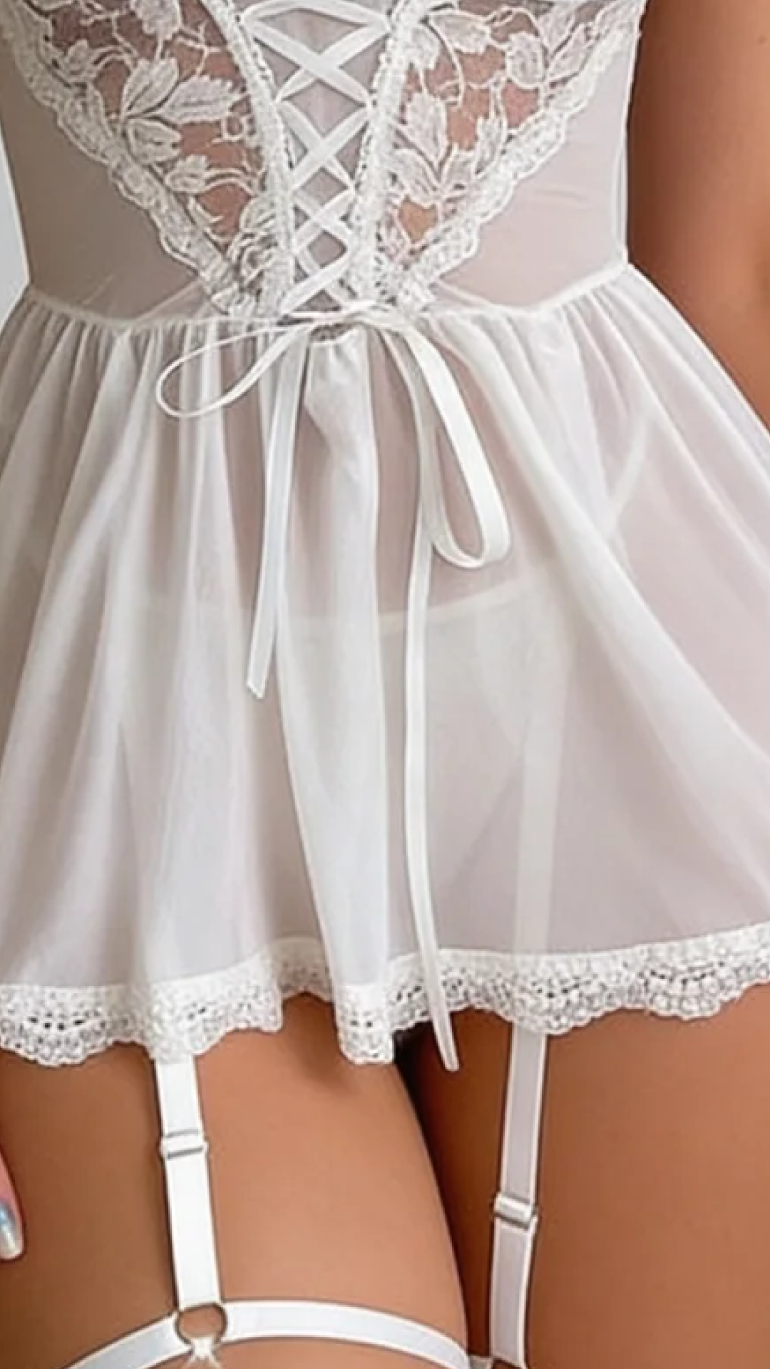 Nova Elegante Camicia da Notte con Motivo Floreale