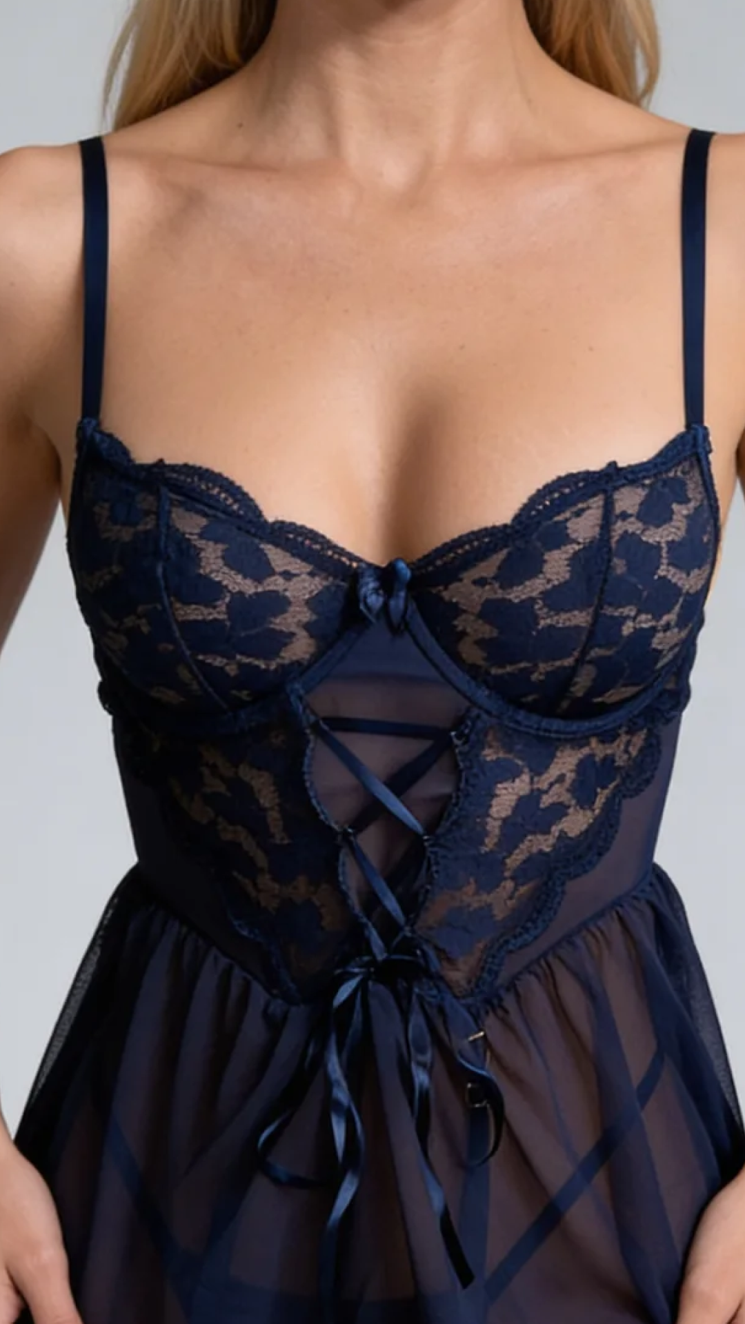 Nova Elegante Camicia da Notte con Motivo Floreale